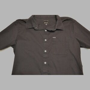Brixton Standard Fit Charter Shirt Mens Small‎ Short Sleeve Black Button Down